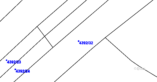 Parcela st. 4392/32 v KÚ Úročnice, Katastrální mapa