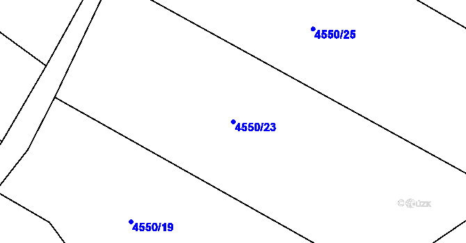 Parcela st. 4550/23 v KÚ Úročnice, Katastrální mapa