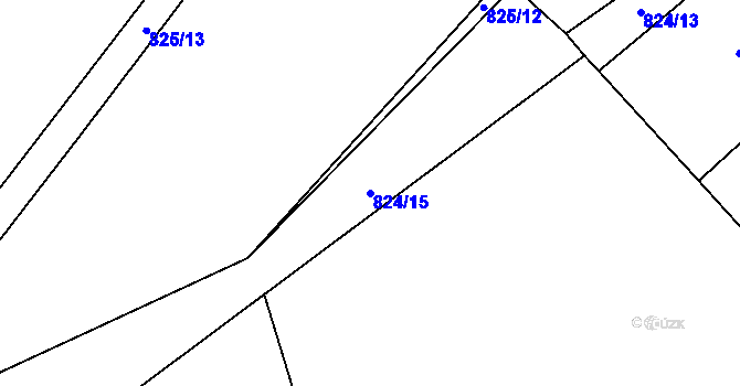Parcela st. 824/15 v KÚ Chlistov, Katastrální mapa