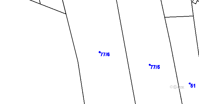 Parcela st. 77/6 v KÚ Chlístov u Rokytnice nad Rokytnou, Katastrální mapa