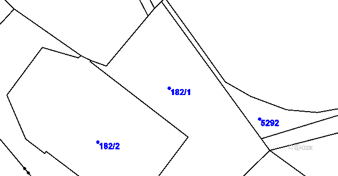 Parcela st. 182/1 v KÚ Chlístov u Rokytnice nad Rokytnou, Katastrální mapa