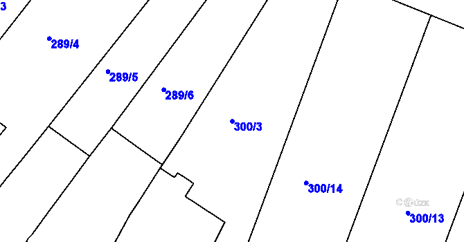Parcela st. 300/3 v KÚ Chlístov u Rokytnice nad Rokytnou, Katastrální mapa