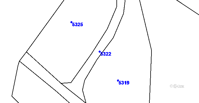 Parcela st. 5322 v KÚ Chlístov u Rokytnice nad Rokytnou, Katastrální mapa