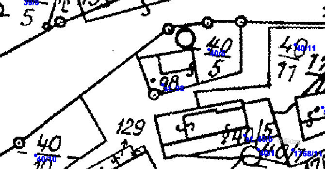 Parcela st. 98 v KÚ Chlístovice, Katastrální mapa