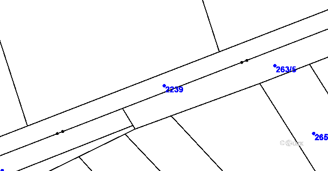 Parcela st. 2239 v KÚ Chlístovice, Katastrální mapa