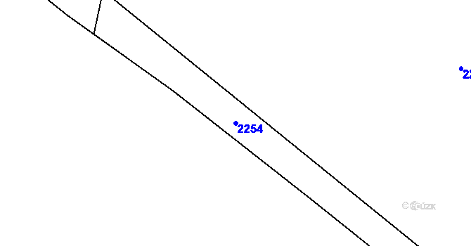 Parcela st. 2254 v KÚ Chlístovice, Katastrální mapa