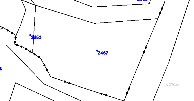Parcela st. 2457 v KÚ Chlístovice, Katastrální mapa