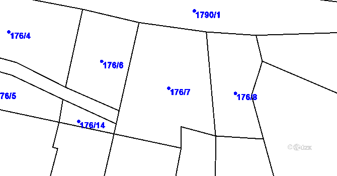 Parcela st. 176/7 v KÚ Chlum u Vlašimi, Katastrální mapa