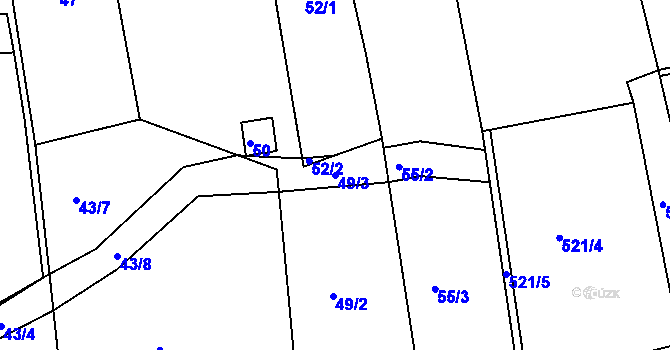 Parcela st. 49/3 v KÚ Chlum u Křemže, Katastrální mapa