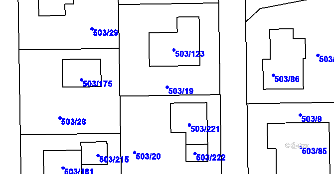 Parcela st. 503/19 v KÚ Chlum u Křemže, Katastrální mapa