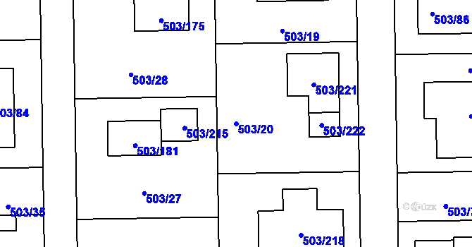 Parcela st. 503/20 v KÚ Chlum u Křemže, Katastrální mapa