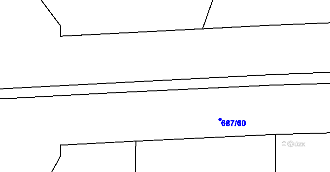 Parcela st. 687/24 v KÚ Chlum u Křemže, Katastrální mapa