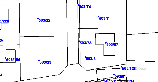 Parcela st. 503/73 v KÚ Chlum u Křemže, Katastrální mapa