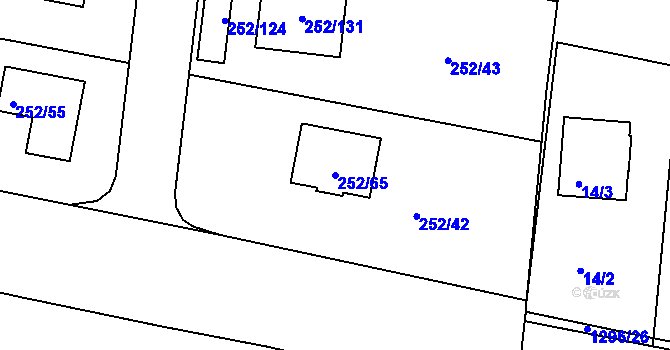 Parcela st. 252/65 v KÚ Chlum u Křemže, Katastrální mapa
