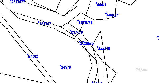 Parcela st. 235/5 v KÚ Chlum u Křemže, Katastrální mapa
