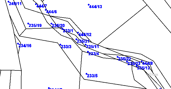 Parcela st. 235/11 v KÚ Chlum u Křemže, Katastrální mapa