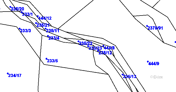 Parcela st. 235/23 v KÚ Chlum u Křemže, Katastrální mapa