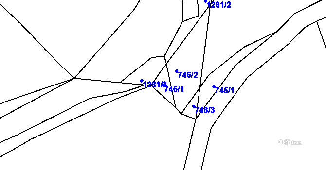 Parcela st. 746/1 v KÚ Chlum u Křemže, Katastrální mapa