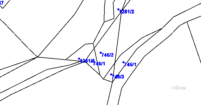 Parcela st. 746/2 v KÚ Chlum u Křemže, Katastrální mapa