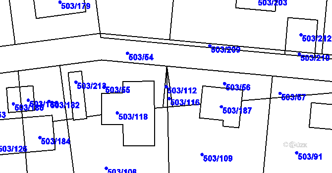Parcela st. 503/112 v KÚ Chlum u Křemže, Katastrální mapa