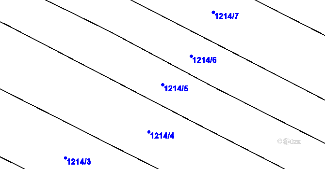 Parcela st. 1214/5 v KÚ Chlum u Křemže, Katastrální mapa