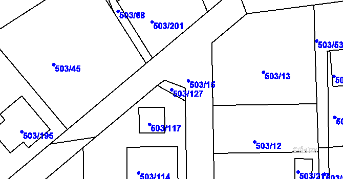 Parcela st. 503/127 v KÚ Chlum u Křemže, Katastrální mapa