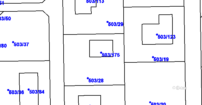 Parcela st. 503/175 v KÚ Chlum u Křemže, Katastrální mapa