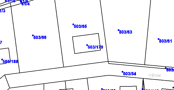 Parcela st. 503/179 v KÚ Chlum u Křemže, Katastrální mapa