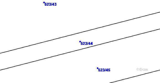 Parcela st. 523/44 v KÚ Chlum u Křemže, Katastrální mapa