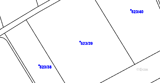 Parcela st. 523/39 v KÚ Chlum u Křemže, Katastrální mapa