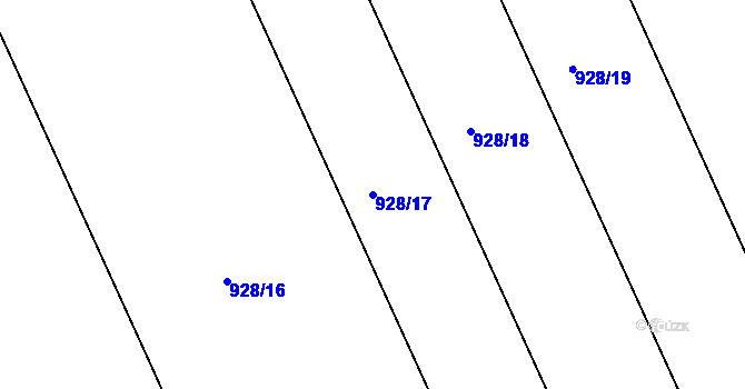 Parcela st. 928/17 v KÚ Chlum u Křemže, Katastrální mapa