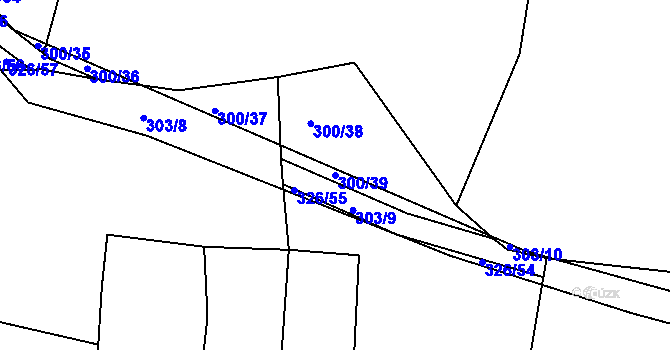 Parcela st. 300/39 v KÚ Chlum u Křemže, Katastrální mapa