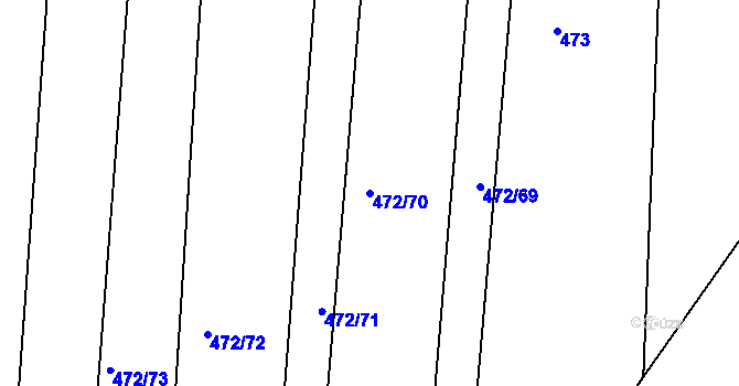 Parcela st. 472/70 v KÚ Chlum u Křemže, Katastrální mapa