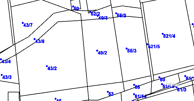 Parcela st. 49/2 v KÚ Chlum u Křemže, Katastrální mapa