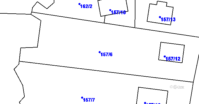 Parcela st. 157/6 v KÚ Chlum u Křemže, Katastrální mapa
