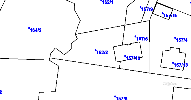Parcela st. 162/2 v KÚ Chlum u Křemže, Katastrální mapa