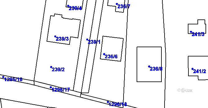 Parcela st. 236/6 v KÚ Chlum u Křemže, Katastrální mapa