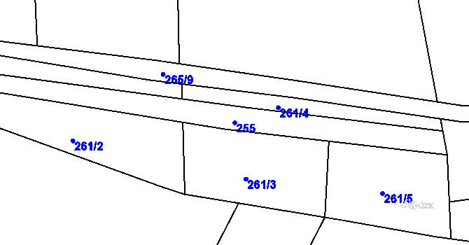 Parcela st. 255 v KÚ Chlum u Křemže, Katastrální mapa