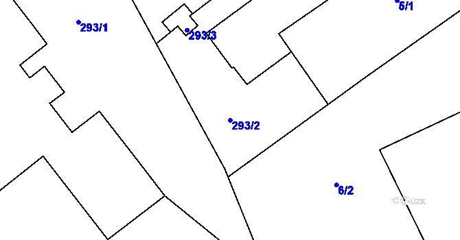 Parcela st. 293/2 v KÚ Chlum u Křemže, Katastrální mapa