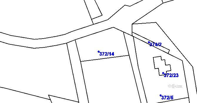 Parcela st. 372/14 v KÚ Chlum u Křemže, Katastrální mapa