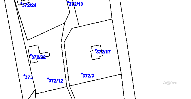 Parcela st. 372/17 v KÚ Chlum u Křemže, Katastrální mapa