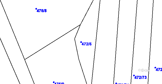 Parcela st. 472/5 v KÚ Chlum u Křemže, Katastrální mapa