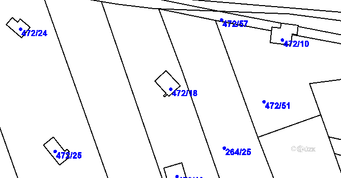 Parcela st. 472/18 v KÚ Chlum u Křemže, Katastrální mapa