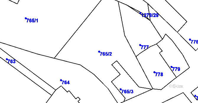 Parcela st. 765/2 v KÚ Chlum u Křemže, Katastrální mapa