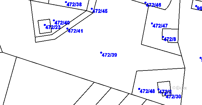 Parcela st. 472/39 v KÚ Chlum u Křemže, Katastrální mapa