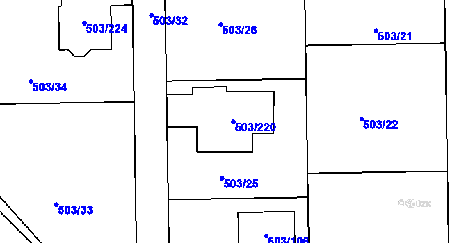 Parcela st. 503/220 v KÚ Chlum u Křemže, Katastrální mapa