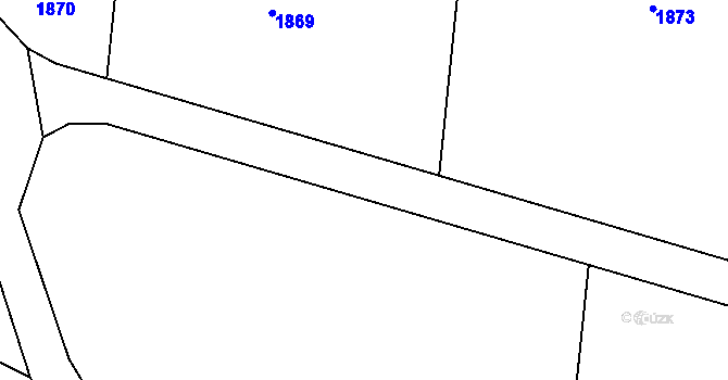 Parcela st. 1068/20 v KÚ Chlum u Blatné, Katastrální mapa