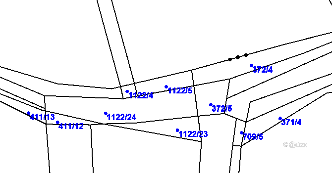 Parcela st. 1122/5 v KÚ Chlum u Blovic, Katastrální mapa