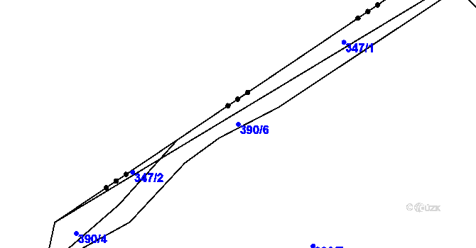 Parcela st. 390/6 v KÚ Chlum u Blovic, Katastrální mapa