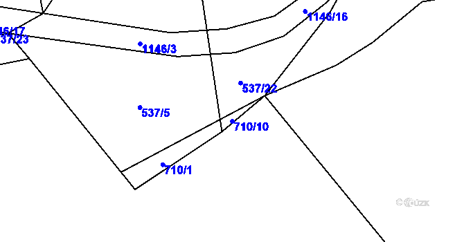 Parcela st. 710/10 v KÚ Chlum u Blovic, Katastrální mapa